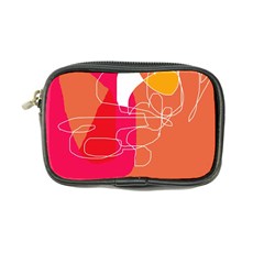 Orange Abstraction Coin Purse by Valentinaart