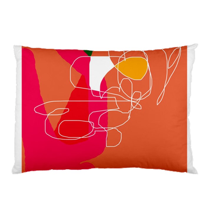 Orange abstraction Pillow Case (Two Sides)