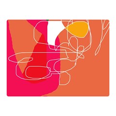 Orange Abstraction Double Sided Flano Blanket (mini)  by Valentinaart