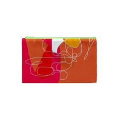 Orange Abstraction Cosmetic Bag (xs) by Valentinaart