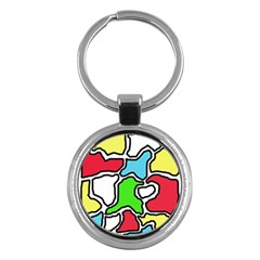 Colorful Abtraction Key Chains (round) 