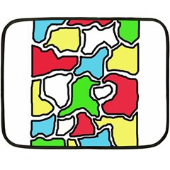 Colorful Abtraction Double Sided Fleece Blanket (mini)  by Valentinaart