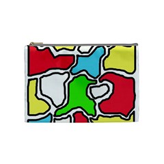 Colorful Abtraction Cosmetic Bag (medium)  by Valentinaart