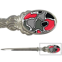 Black, Gray And Red Abstraction Letter Openers by Valentinaart