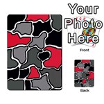 Black, gray and red abstraction Multi-purpose Cards (Rectangle)  Back 1