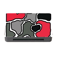 Black, Gray And Red Abstraction Memory Card Reader With Cf by Valentinaart