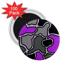 Purple And Gray Abstraction 2 25  Magnets (100 Pack)  by Valentinaart