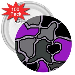 Purple And Gray Abstraction 3  Buttons (100 Pack)  by Valentinaart