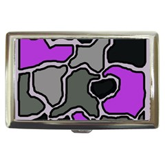 Purple And Gray Abstraction Cigarette Money Cases by Valentinaart