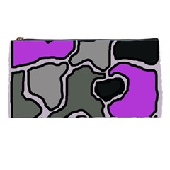 Purple And Gray Abstraction Pencil Cases by Valentinaart