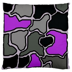 Purple And Gray Abstraction Large Flano Cushion Case (two Sides) by Valentinaart