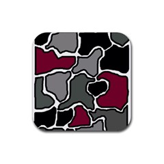 Decorative Abstraction Rubber Coaster (square)  by Valentinaart