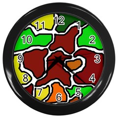 Africa Abstraction Wall Clocks (black) by Valentinaart