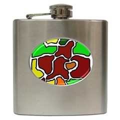 Africa Abstraction Hip Flask (6 Oz) by Valentinaart