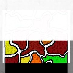 Africa Abstraction Rectangular Jigsaw Puzzl by Valentinaart