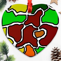 Africa Abstraction Heart Ornament (2 Sides) by Valentinaart