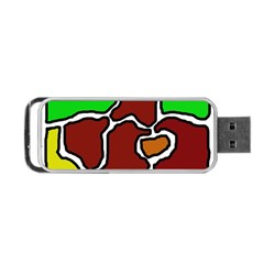 Africa Abstraction Portable Usb Flash (one Side) by Valentinaart