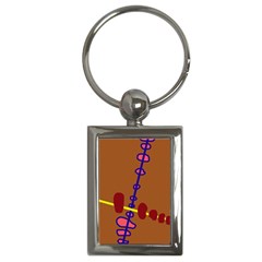 Brown Abstraction Key Chains (rectangle) 