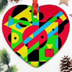 Colorful Geometrical Abstraction Ornament (heart)  by Valentinaart