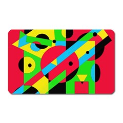 Colorful Geometrical Abstraction Magnet (rectangular) by Valentinaart