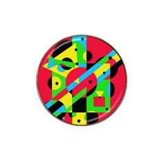 Colorful Geometrical Abstraction Hat Clip Ball Marker by Valentinaart