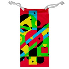 Colorful Geometrical Abstraction Jewelry Bags by Valentinaart