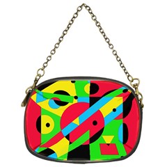 Colorful Geometrical Abstraction Chain Purses (one Side)  by Valentinaart