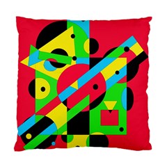 Colorful Geometrical Abstraction Standard Cushion Case (one Side) by Valentinaart