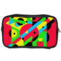 Colorful Geometrical Abstraction Toiletries Bags by Valentinaart