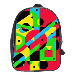 Colorful Geometrical Abstraction School Bags (xl)  by Valentinaart