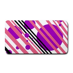 Purple Lines And Circles Medium Bar Mats by Valentinaart