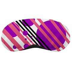 Purple Lines And Circles Sleeping Masks by Valentinaart