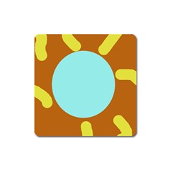 Abstract Sun Square Magnet by Valentinaart