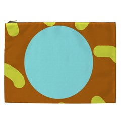 Abstract Sun Cosmetic Bag (xxl)  by Valentinaart