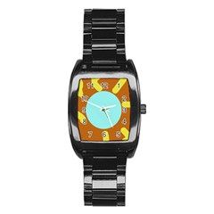 Abstract Sun Stainless Steel Barrel Watch by Valentinaart