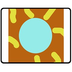 Abstract Sun Double Sided Fleece Blanket (medium)  by Valentinaart