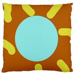 Abstract Sun Large Flano Cushion Case (two Sides) by Valentinaart