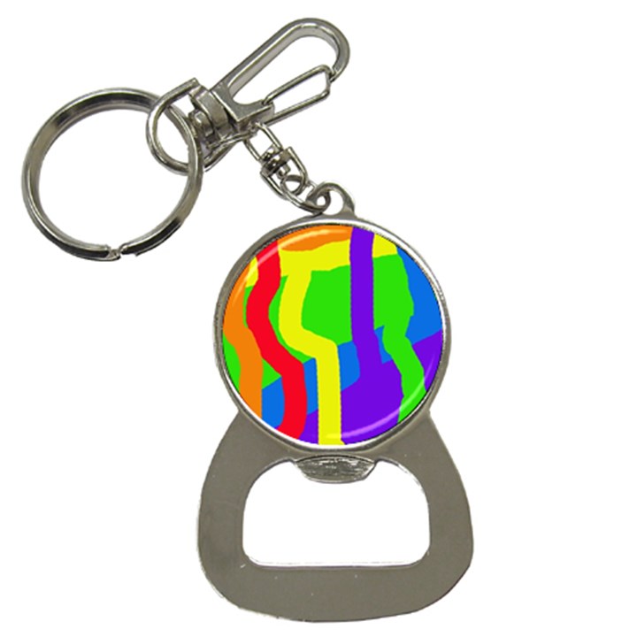 Rainbow abstraction Bottle Opener Key Chains