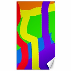 Rainbow Abstraction Canvas 40  X 72   by Valentinaart