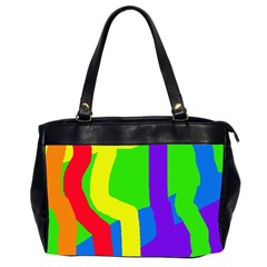 Rainbow Abstraction Office Handbags (2 Sides)  by Valentinaart