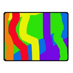 Rainbow Abstraction Fleece Blanket (small) by Valentinaart