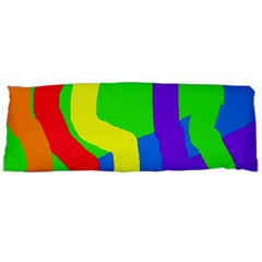 Rainbow Abstraction Body Pillow Case (dakimakura) by Valentinaart