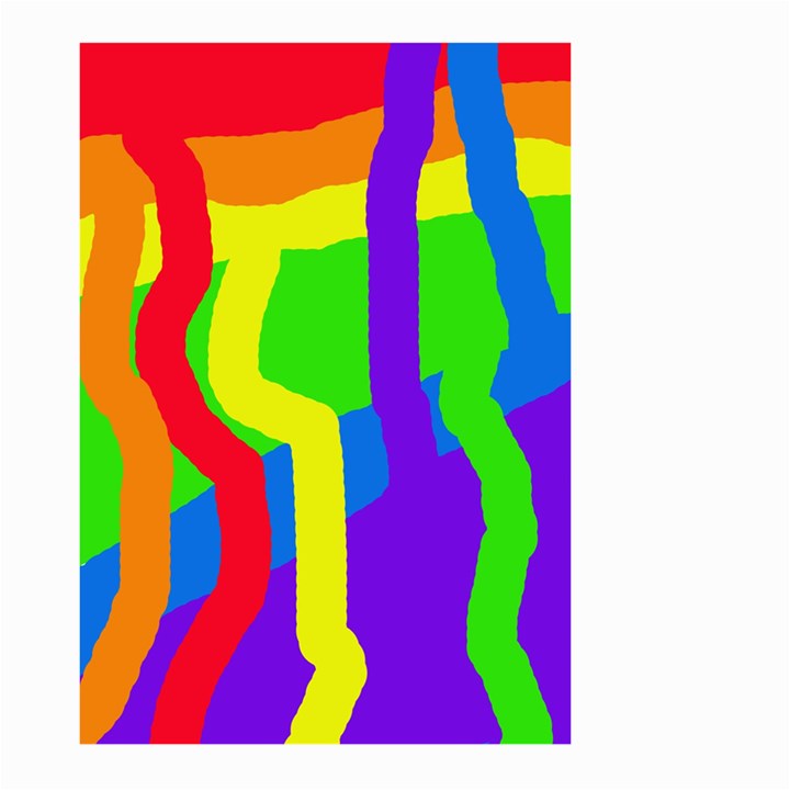 Rainbow abstraction Large Garden Flag (Two Sides)