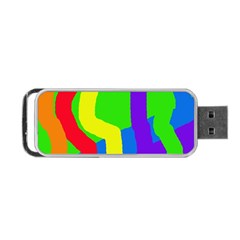 Rainbow Abstraction Portable Usb Flash (two Sides) by Valentinaart