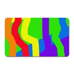 Rainbow Abstraction Magnet (rectangular) by Valentinaart