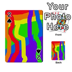 Rainbow Abstraction Playing Cards 54 Designs  by Valentinaart