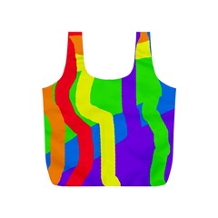 Rainbow Abstraction Full Print Recycle Bags (s)  by Valentinaart