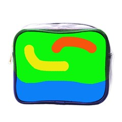 Rainbow Abstraction Mini Toiletries Bags by Valentinaart