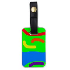 Rainbow Abstraction Luggage Tags (one Side)  by Valentinaart