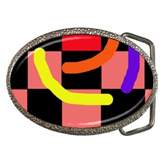 Multicolor abstraction Belt Buckles